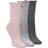 Calvin Klein Emma Roll Top Crew Socks 3-pack - Pink/Grey