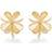 Mads Z Clover Earrings - Gold/Transparent