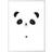 A Little Lovely Company Panda Poster 50x70cm