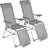 tectake Jana Set of 2 Folding Garden Dining Chair, Reclining Chair