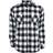 Urban Classics Long Checked Flanell Shirt - Black/White