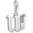 Thomas Sabo Charm Club Letter W Charm Pendant - Silver/White