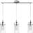 Searchlight Duo Silver Pendant Lamp 71cm