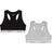 Calvin Klein CK Graphic Girls Bralettes 2-pack - Grey Heather/Black