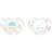 Badabulle Glow in the Dark Physiological Pacifiers Star 12-36m 2-pack