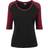 Urban Classics 3/4 Contrast Raglan T-Shirt - Blk/Burgundy