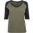 Urban Classics 3/4 Contrast Raglan T-Shirt - Olive/Black