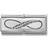 Nomination Composable Classic Feather Infinity Double Link Charm - Silver/Black