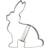 Städter Rabbit Sitting Cookie Cutter 14 cm
