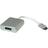 Roline USB C-DisplayPort M-F 0.1m
