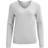 Vila V-Neck Knitted Pullover Top - Grey/Light Grey Melange