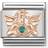 Nomination Classic Composable Good Luck Angel Charm - Silver/Rose Gold/Green