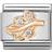 Nomination Composable Classic Link Leaf Charm - Silver/Rose Gold/White