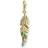 Thomas Sabo Charm Club Ethnic Feather Charm Pendant - Gold/Multicolour