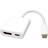 Roline DisplayPort - 2 USB C M-F 0.1m