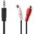 Nedis 3.5mm-2RCA M-F 0.5m