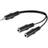 MicroConnect 3.5mm-2x3.5mm M-F 0.2m