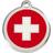 Red Dingo Enamel Swiss Cross Small