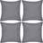 vidaXL 130947 4-Pack Cushion Cover Grey (50x50cm)