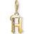 Thomas Sabo Charm Club Letter H Charm Pendant - Gold/White