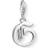 Thomas Sabo Charm Club Letter G Charm Pendant - Silver/White