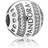 Pandora Logo Clip Charm - Silver/Transparent