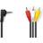 Nedis 3RCA-3.5mm Angled 2m