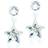 Blomdahl Pendant Star Earrings - White/Transparent