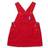 Toby Tiger Corduroy Dungaree Dress - Red