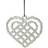 Rosendahl Braided Heart Silver Juletræspynt 11cm