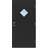 Scandidoor Exklusiv Fortuna Ytterdörr Frostat glas S 9000-N V (90x210cm)