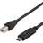 Deltaco USB B - USB C M-M 2.0 1m