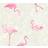 Intrade Papel Pintado A.s. Création Hojas Tropicales Con Flamencos Beige Arena Y Rosa As-35