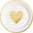 Amscan Plates Everyday Love White/Gold 8-pack