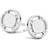 Spirit Icons Casino Earrings - Silver/White