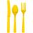 Amscan Cutlery Sunshine Yellow 24-pack