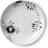 Royal Copenhagen Sort Mega Riflet Flad tallerken 25cm