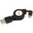 Lindy Retractable USB A-	USB Micro-B 2.0 Angled 0.8m