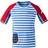 Didriksons Surf Shortsleeve UV Top - Malibu Blue/Red