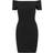 Urban Classics Off Shoulder Rib Kjole - Black