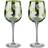 Tropical Leaves Red Wine Glass, White Wine Glass 45cl 2pcs