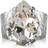 Caroline Svedbom Classic Drop Rhodium Plated Ring W. Swarovski Crystals