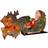Konstsmide Silhouette Santa m deers Julpynt 28cm