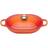 Le Creuset Volcanic Signature Cast Iron Oblong med lock 3.4 L