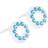 Blomdahl Brilliance Puck Hollow Earrings - White/Blue