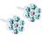 Blomdahl Skin-Friendly Earrings - White/Aquamarine