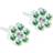 Blomdahl Daisy Earrings 5mm - White/Green