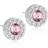 Blomdahl Brilliance Halo Earrings - Silver/Light Rose