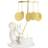 Dottir Winter Stories Squirrel With Angel Chime White/Gold Ljusstake 18cm