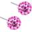 Blomdahl Crystal Ball Earrings - Silver/Rose